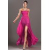 Úchvatné elegantní sytě růžové společenské řasené šaty bez ramínek, velmi slušivé