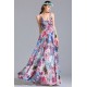 Nové nádherné společenské světlé šaty na ramínka s květinovým potiskem