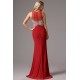 Elegantní nádherné velice přitažlivé červené šaty s hojně ručně kamínky zdobeným topem 