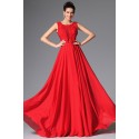 Elegantní nádherně červené společenské stylové a designové šaty bez rukávů s krajkou