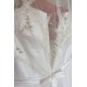 Svatební bílé jednoduché a nádherné tylové šatičky s průsvitným topem zdobeným popínavou květinovou výšivkou