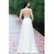 Svatební nové velice krásné šaty s průsvitným krajkovou výšivkou zdobeným topem a holými zády