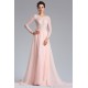 Půvabné nové moc kásné krajkové světle růžové šaty s krajkovým vrškem, dlouhým rukávem a hlubokým véčkovým výstřihem na zádech