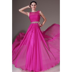 Večerní nádherné růžové šaty s průsvitným topem a ručně kamínky zdobeným páskem 