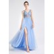 Překrásné plesové princeznovské bledě modré šaty s topem posázeným kamínky