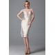 Nové naprosto ojedinělé velmi luxusně vypadající světlé šaty s květinovou bordo-bílou výšivkou